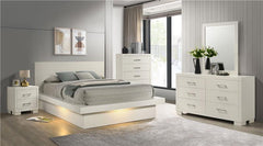 Jessica 5-piece California King Bedroom Set Cream White - 202990KW-S5