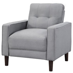 Bowen Upholstered Track Arm Tufted Accent Chair Grey - 506783