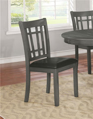 Lavon Padded Dining Side Chairs Medium Grey and Black (Set of 2) - 108212