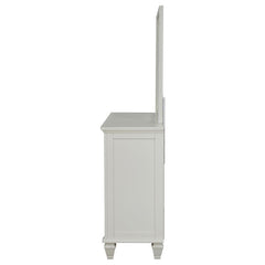 Sandy Beach 11-drawer Dresser with Mirror Cream White - 201303M