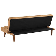 Jenson Upholstered Tufted Convertible Sofa Bed Saddle Brown - 360234