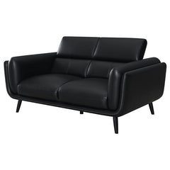 Shania Upholstered Low Back Loveseat Black - 509922