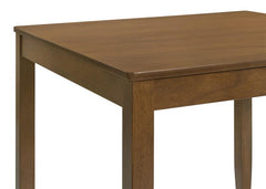 Parkwood 5-piece Dining Set with Square Table and Slat Back Side Chairs Honey Brown and Black - 150400