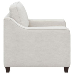 Christine Upholstered Sloped Arm Accent Chair Beige - 552063