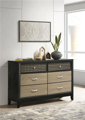 Valencia 6-drawer Dresser Black - 223043