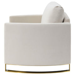 Corliss Upholstered Arched Arm Accent Chair Beige - 508823