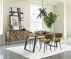 Misty 5-piece Rectangular Dining Set Grey Sheesham and Camel - 110681-S5C