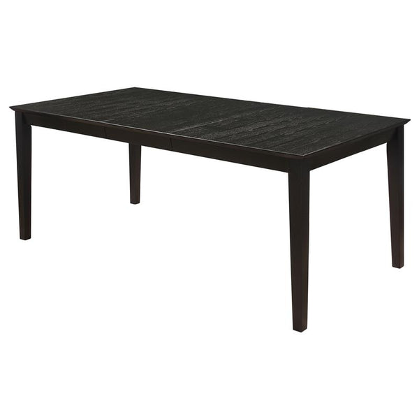 Louise Rectangular Dining Table with Extension Leaf Black - 101561