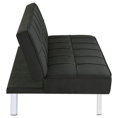 Joel Upholstered Tufted Convertible Sofa Bed Black - 360281