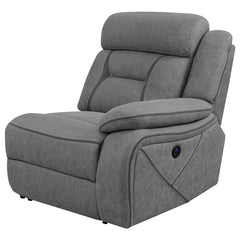 Higgins Upholstered RAF Power Recliner Grey - 600370B3