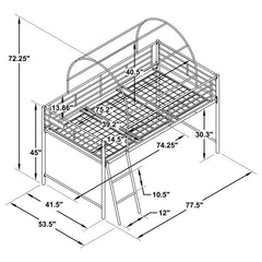 Camouflage Twin Tent Loft Bed Army Green - 460331