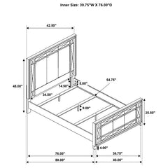 Leighton 4-piece Twin Bedroom Set Metallic Mercury - 204921T-S4