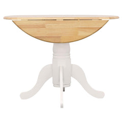 Allison Round 40-inch Drop Leaf Extension Dining Table White - 4241