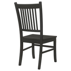 Marbrisa Slat Back Dining Side Chair Matte Black (Set of 2) - 123072