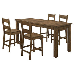 Coleman 5-piece Counter Height Dining Set Rustic Golden Brown - 192028-S5