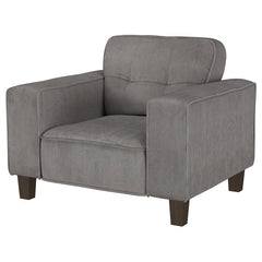 Deerhurst Upholstered Track Arm Tufted Accent Chair Charcoal - 509643