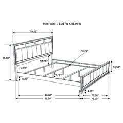 Barzini 5-piece California King Bedroom Set White - 205891KW-S5