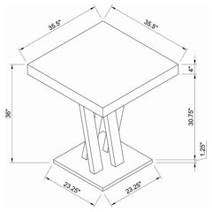 Freda Square Counter Height Table Cappuccino - 100523