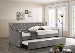 Chatsboro Upholstered Twin Daybed with Trundle Grey - 305883