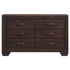 Kauffman 6-drawer Dresser Dark Cocoa - 204393