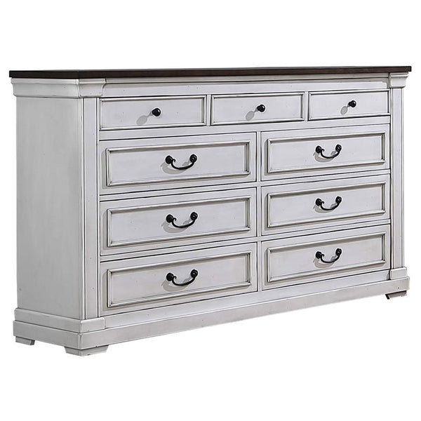 Hillcrest 9-drawer Dresser Distressed White - 223353