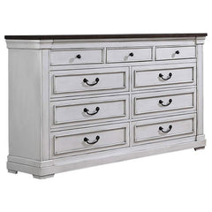 Hillcrest 9-drawer Dresser Distressed White - 223353
