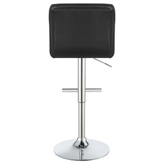 Lenny Adjustable Bar Stools Chrome and Black (Set of 2) - 102554