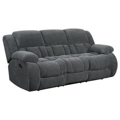 Weissman 3-piece Upholstered Reclining Sofa Set Grey - 601921-S3
