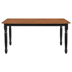 Hollyoak 7-piece Rectangular Dining Set Walnut and Black - 183041-S7