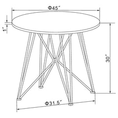 Rennes Round Table Black and Gunmetal - 106340