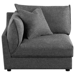 Sasha Upholstered LAF Chair Barely Black - 551684LAF