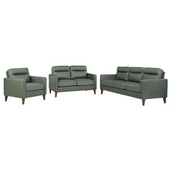 Jonah 3-piece Upholstered Track Arm Sofa Set Green - 509654-S3