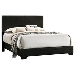 Conner Upholstered Eastern King Panel Bed Black - 300260KE