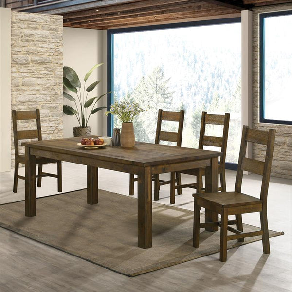 Coleman 5-piece Rectangular Dining Set Rustic Golden Brown - 107041-S5