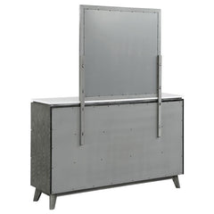 Nathan 6-drawer Dresser with Mirror Grey - 224603M