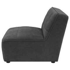 Sunny Upholstered Armless Chair Dark Charcoal - 552081