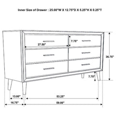 Ramon 5-piece Queen Bedroom Set Metallic Sterling - 222701Q-S5