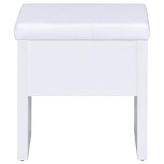Harvey Vanity Set with Lift-Top Stool White - 300290