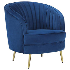 Sophia 3-piece Upholstered Channel Tufted Sofa Set Blue - 506861-S3