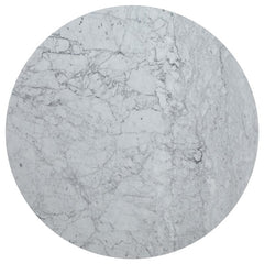 Bartole Round Dining Table White and Matte Black - 108020
