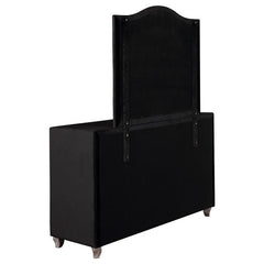 Deanna 7-drawer Rectangular Dresser with Mirror Black - 206103M