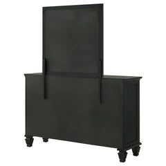 Sandy Beach 11-drawer Dresser with Mirror Black - 201323M