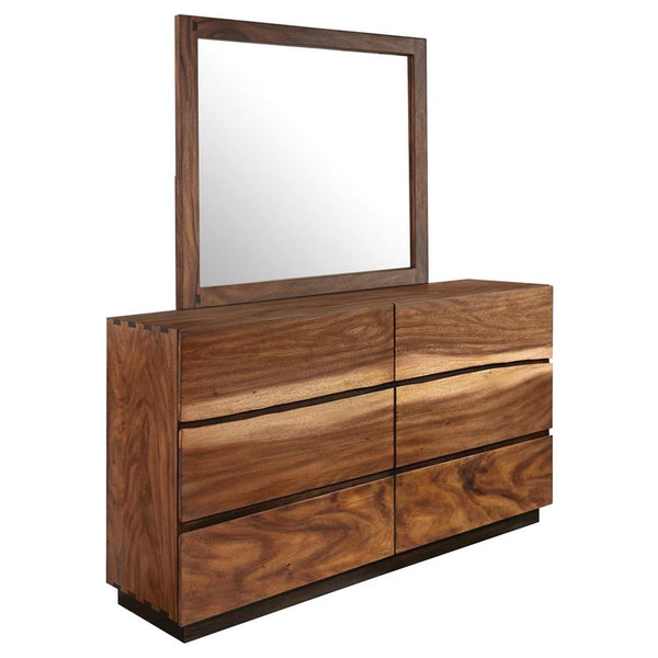 Winslow 6-drawer Dresser with Mirror Smokey Walnut - 223253M
