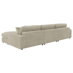 Blaine Upholstered Reversible Chaise Sectional Sofa Sand - 509899-SET