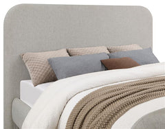 Wren Upholstered Eastern King Panel Bed Grey - 302052KE