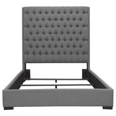 Camille Upholstered California King Panel Bed Grey - 300621KW