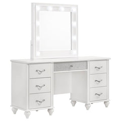 Barzini 7-drawer Vanity Set with Lighting White - 205897
