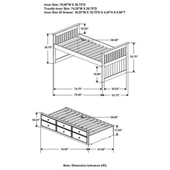 Rochford 3-drawer Twin Bed with Captains Trundle Black - 300104