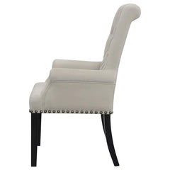 Alana Upholstered Tufted Arm Chair with Nailhead Trim - 115183