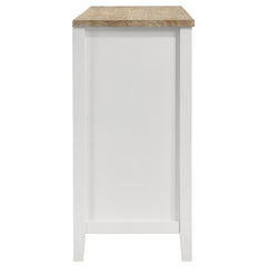Hollis 2-door Dining Sideboard with Drawers Brown and White - 122245